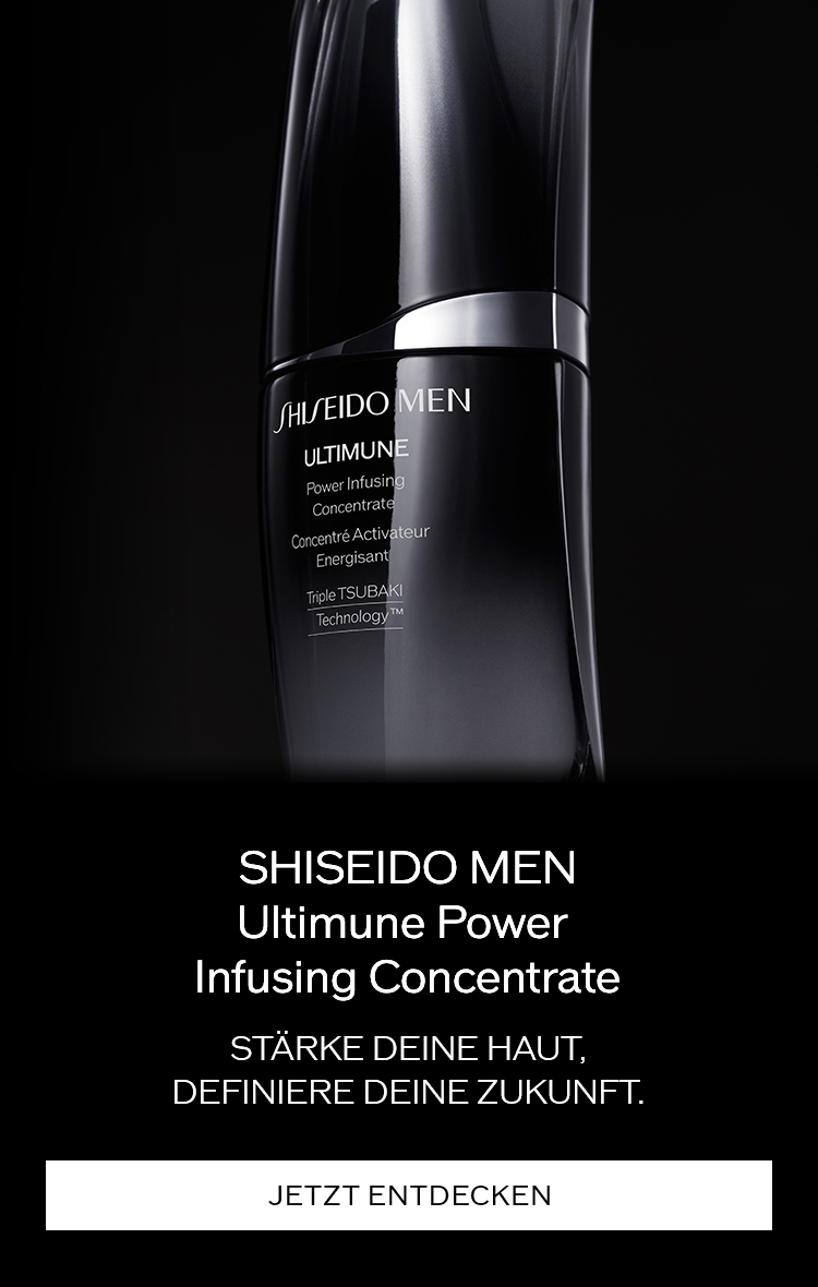 SHISEIDO MEN Ultimune Power Infusing Concentrate LIVEN UP YOUR LOOK OWN YOUR FUTURE DETAILS ANZEIGEN